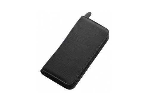 Pilot Piórnik Skórzany leather case zipper black NOTEKA.jpg
