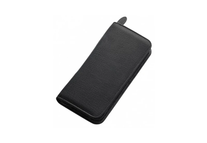Pilot Piórnik Skórzany leather case zipper black NOTEKA.jpg