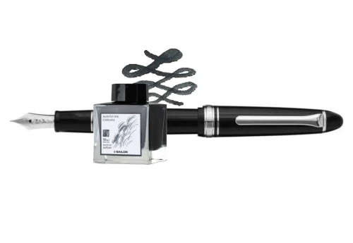 Sailor Pióro wieczne 1911 Light Black RT 14k - zestaw z atramentem