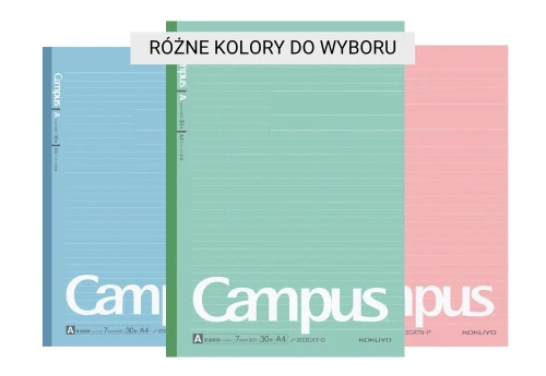 Kokuyo Campus Flat Notebook A4 A - notatnik w linie 7 mm