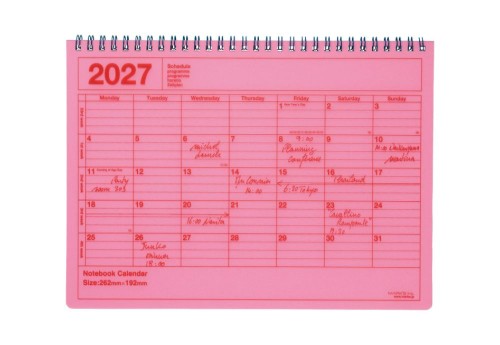 kalendarz biurkowy 2027 mark's japan M neon pink NOTEKA.jpg