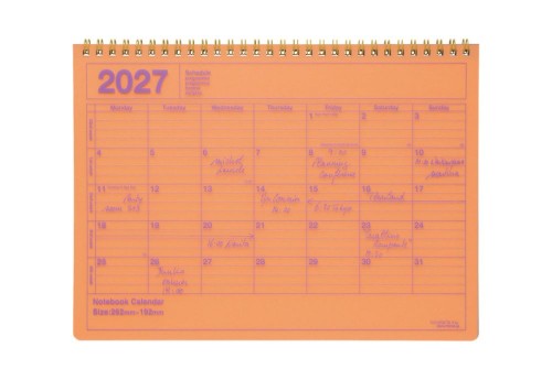 kalendarz biurkowy 2027 mark's japan M neon orange NOTEKA.jpg