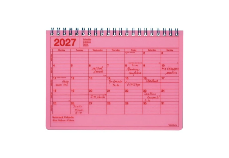 kalendarz biurkowy 2027 mark's japan S neon pink NOTEKA.jpg