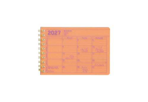 kalendarz miesięczny 2027 mark's japan XS neon orange NOTEKA.jpg