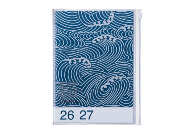 mark's japan kalendarz a5 patterns wave navy 2026 2027 NOTEKA.jpg