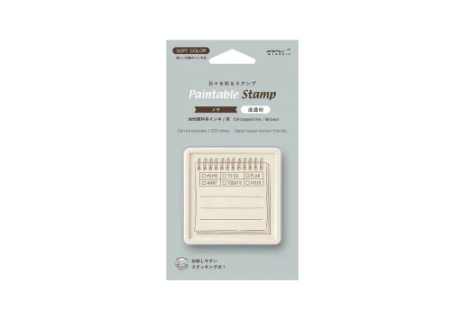 Midori pieczątka Paintable Stamp Pre-inked Soft Color Brązowa - Planowanie