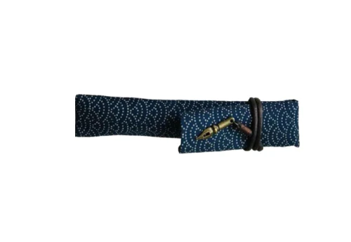 Kyoku Haku Single Pen Sleeve Kiku Pattern Deep Blue - etui na pióro