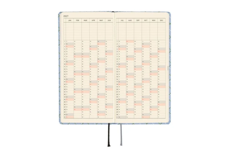 Hobonichi Techo Weeks 2027 Shirt Fabric_ Graph Plaid  - kalendarz tygodniowy ENG NOTEKA (6).jpg