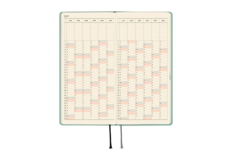 Hobonichi Techo Weeks 2027 Paper Series_ Frosty Jade  - kalendarz tygodniowy ENG NOTEKA (6).jpg
