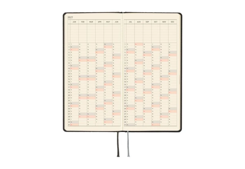 Hobonichi Techo Weeks 2027 Paper Series_ Black Argyle  - kalendarz tygodniowy ENG NOTEKA (6).jpg