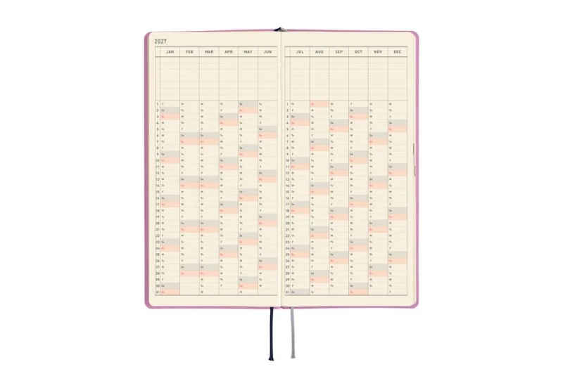 Hobonichi Techo Weeks 2027 Smooth_ Lavender Milk  - kalendarz tygodniowy ENG NOTEKA (6).jpg