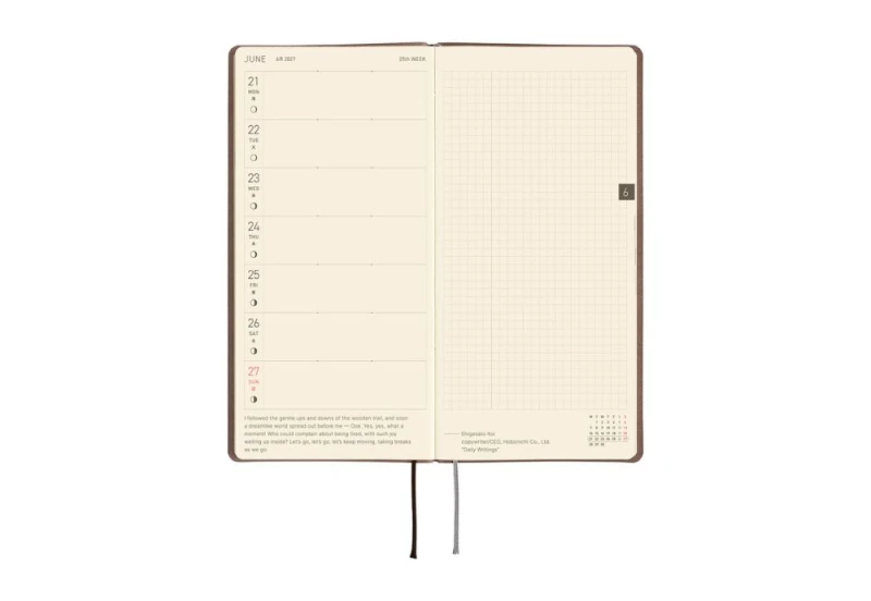 Hobonichi Techo Weeks 2027 Smooth_ Cafe au Lait  - kalendarz tygodniowy ENG NOTEKA (5).jpg