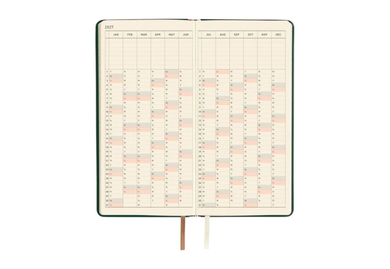 Hobonichi Techo Weeks 2027  Leather_ Forest Green  - kalendarz tygodniowy ENG NOTEKA (6).jpg