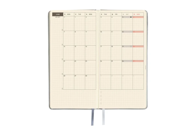 Hobonichi Techo Weeks 2027  Leather_ Noble Silver  - kalendarz tygodniowy ENG NOTEKA (4).jpg