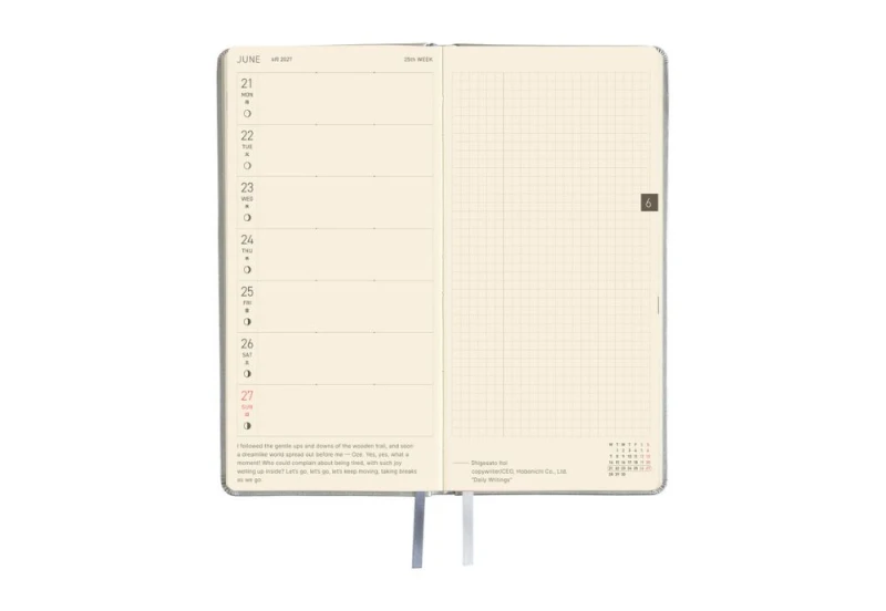 Hobonichi Techo Weeks 2027  Leather_ Noble Silver  - kalendarz tygodniowy ENG NOTEKA (5).jpg