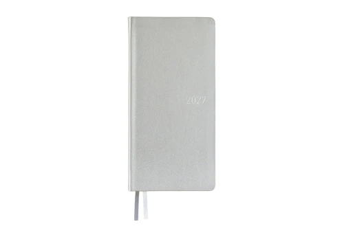 Hobonichi Techo Weeks 2027 Leather: Noble Silver - kalendarz tygodniowy ENG / Jan Start
