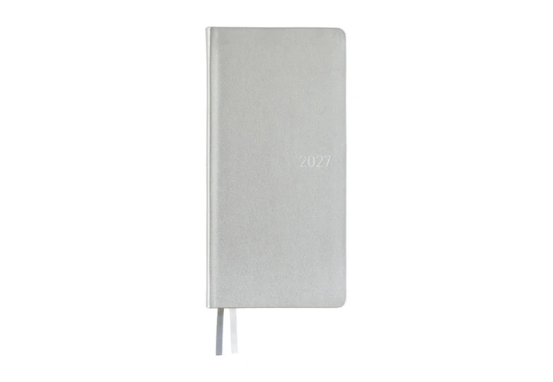 Hobonichi Techo Weeks 2027  Leather_ Noble Silver  - kalendarz tygodniowy ENG NOTEKA.jpg