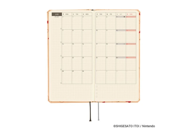 Hobonichi Techo Weeks 2027 MOTHER_ Mr. Saturn Pattern  - kalendarz tygodniowy ENG NOTEKA (4).jpg