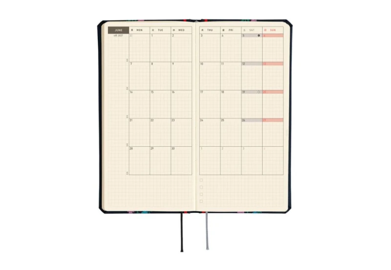 Hobonichi Techo Weeks 2027 Yoshie Watanabe_ Petit Bloom  - kalendarz tygodniowy ENG NOTEKA (4).jpg