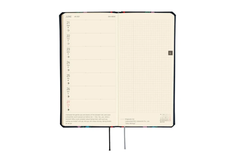Hobonichi Techo Weeks 2027 Yoshie Watanabe_ Petit Bloom  - kalendarz tygodniowy ENG NOTEKA (5).jpg