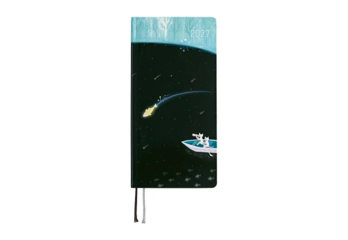 Hobonichi Techo Weeks 2027 Hiroko Kubota: Meteor Shower in the Light Blue Forest - kalendarz tygodniowy ENG / Jan Start