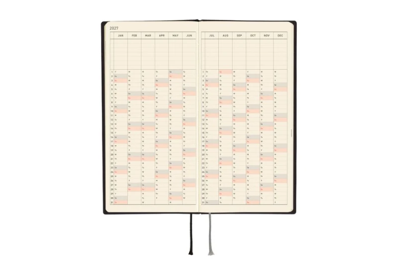 Hobonichi Techo Weeks 2027 White Line Black NOTEKA (6).jpg