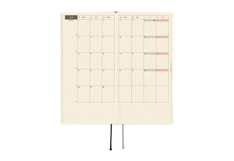 Hobonichi Techo Weeks 2027 White Line Ivory NOTEKA (4).jpg