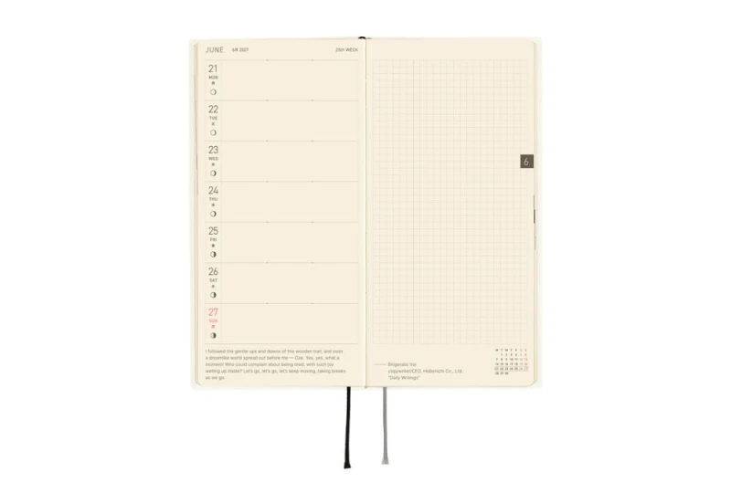 Hobonichi Techo Weeks 2027 White Line Ivory NOTEKA (5).jpg