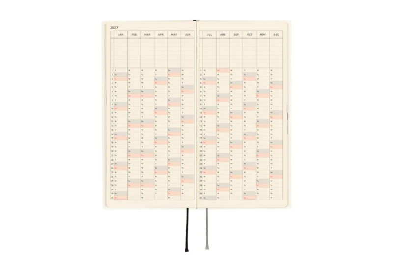 Hobonichi Techo Weeks 2027 White Line Ivory NOTEKA (6).jpg