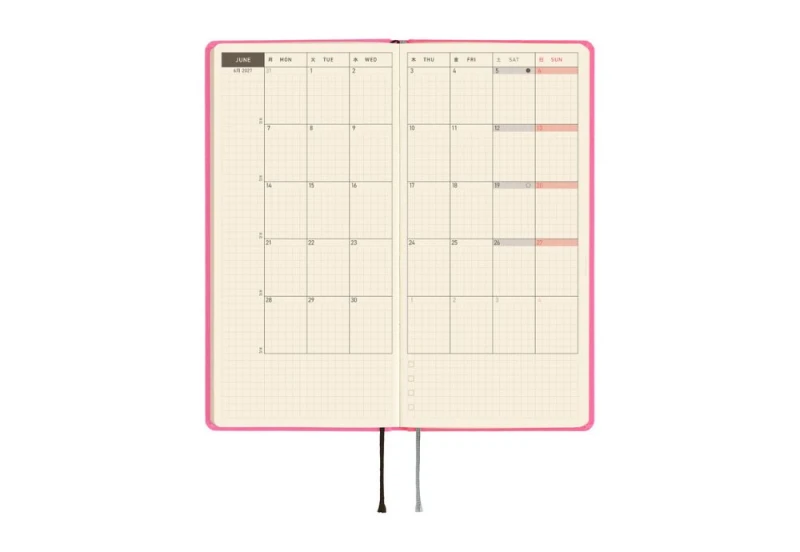 Hobonichi Techo Weeks 2027 Colors_ Pink Sapphire NOTEKA (4).jpg