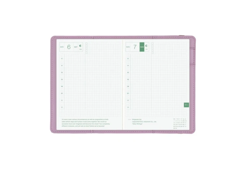 Hobonichi okładka A6  Cover Only is Not Lonely (Lilac) NOTEKA (6).jpg