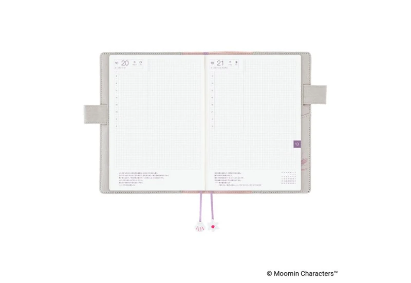 Hobonichi Techo Cousin A5 Cover Moomin_ My Yard (Pink Gray) NOTEKA (7).jpg
