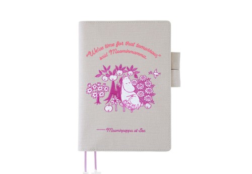 Hobonichi Techo Cousin A5 Cover Moomin_ My Yard (Pink Gray) NOTEKA.jpg