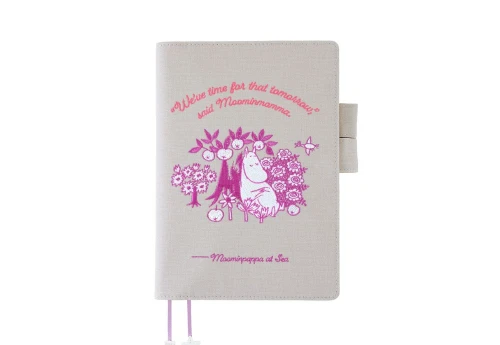 Hobonichi Techo Cousin A5 Cover Moomin: My Yard (Pink Gray) - okładka