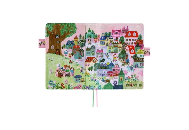Hobonichi Techo Cousin A5 Cover Yumi Kitagishi_ White Cat Village NOTEKA (3).jpg