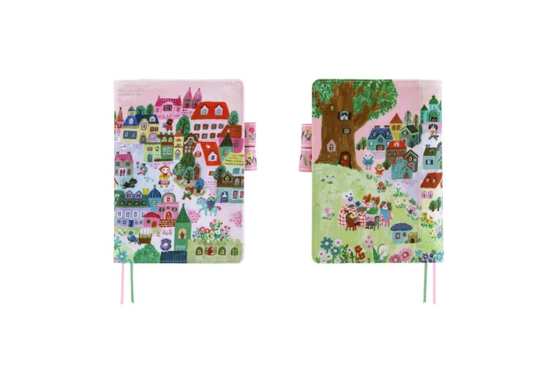 Hobonichi Techo Cousin A5 Cover Yumi Kitagishi_ White Cat Village NOTEKA (5).jpg