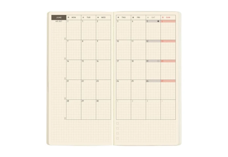 Hobonichi Techo Weeks MEGA 2027 Sneaker_ Mandarin Orange NOTEKA (4).jpg