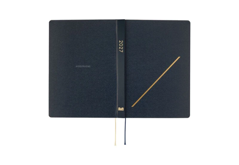 Hobonichi Techo HON A5 2027 Slash (Navy) - kalendarz dzienny ENG _ Jan Start _ Mon Start NOTEKA.jpg