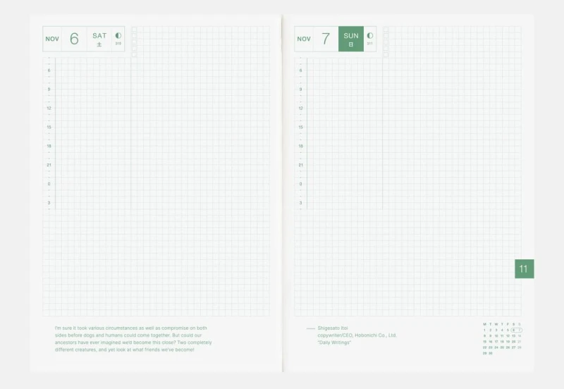 Hobonichi Techo Cousin A5 2027 - kalendarz dzienny ENG _ Jan Start _ Mon Start NOTEKA (6).jpg