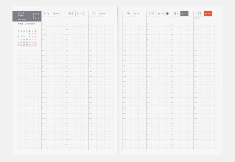 hobonichi Techo Avec Books A6 2027 - kalendarz dzienny JP NOTEKA (6).jpg