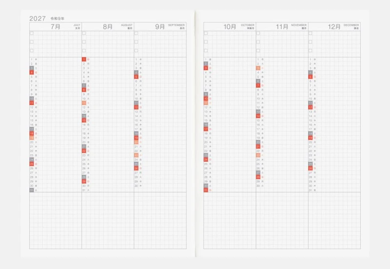 hobonichi Techo Avec Books A6 2027 - kalendarz dzienny JP NOTEKA (6).jpg