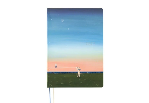Hobonichi Techo HON A5 2027 Hiroko Kubota: String Telephone Until the Moon is Full - kalendarz dzienny ENG / Jan Start / Mon Start