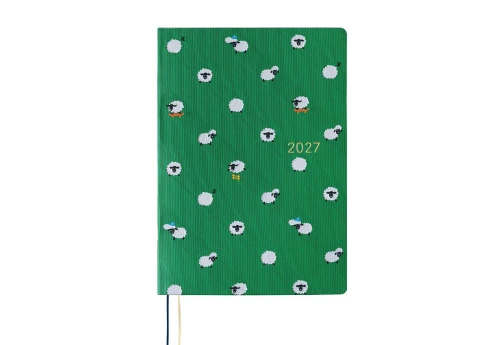 Hobonichi Techo HON A5 2027 Bow & Tie: Sheep Sheep Sheep - kalendarz dzienny ENG / Jan Start / Mon Start