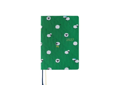 Hobonichi Techo HON A6 2026 Bow & Tie: Sheep Sheep Sheep - kalendarz dzienny ENG / Jan Start / Mon Start