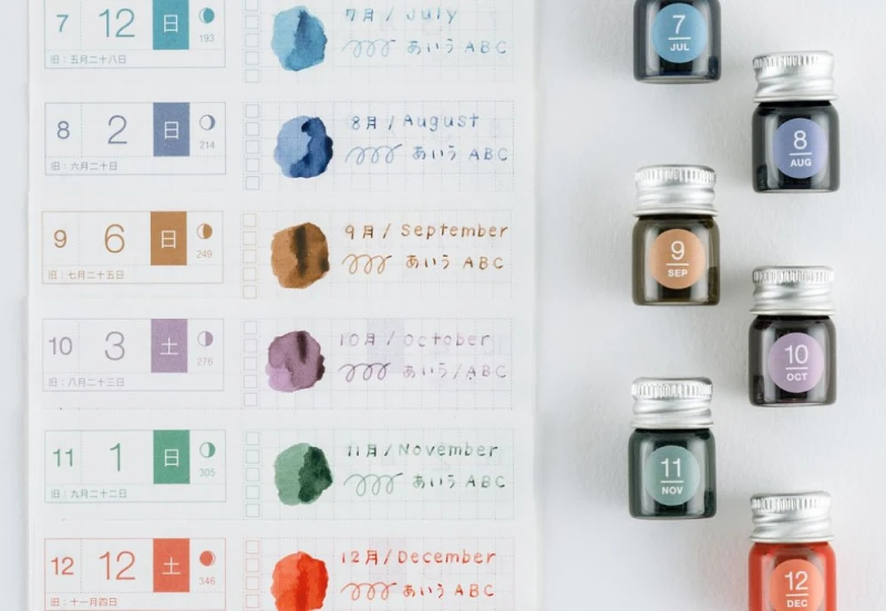 Hobonichi Techo Kakimori Ink Set Jul-Dec Tsuki No iro (3).jpg