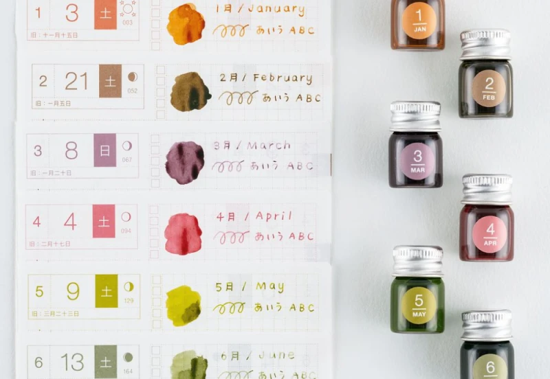 Hobonichi Techo Kakimori Ink Set Jan-Jun Tsuki No iro (4).jpg