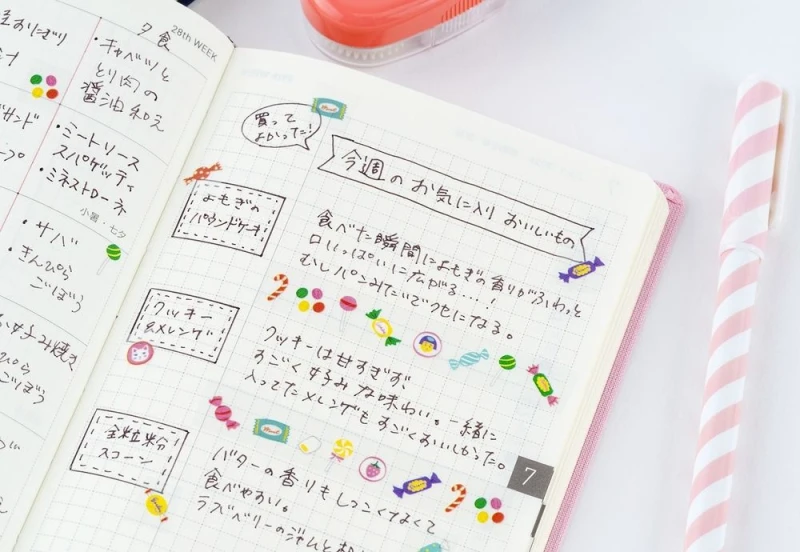 Plus x Hobonichi_ Deco Rush - Candy Dream - taśma w dyspenserze NOTEKA.jpg