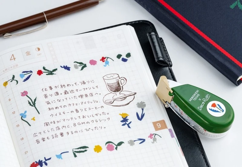 Plus x Hobonichi Deco Rush - Yoshie Watanabe Petit Bloom - taśma w dyspenserze NOTEKA (2).jpg