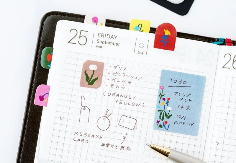 Hobonichi Techo Sticky Notes_ Yoshie Watanabe_ Petit Bloom NOTEKA (2).jpg