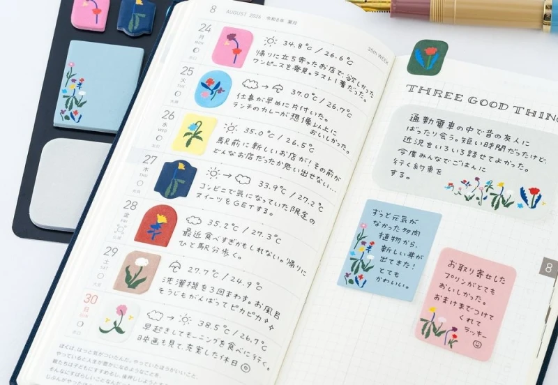 Hobonichi Techo Sticky Notes_ Yoshie Watanabe_ Petit Bloom NOTEKA (3).jpg